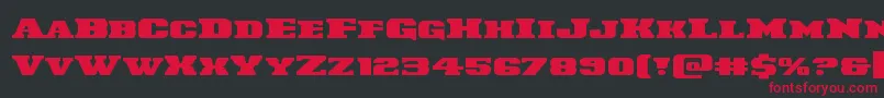 Laredotrailexpand Font – Red Fonts on Black Background