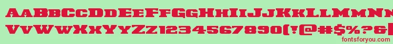 Laredotrailexpand Font – Red Fonts on Green Background