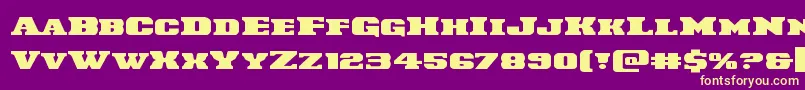 Laredotrailexpand Font – Yellow Fonts on Purple Background