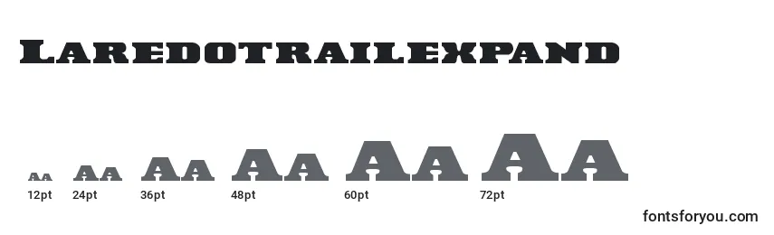 Размеры шрифта Laredotrailexpand