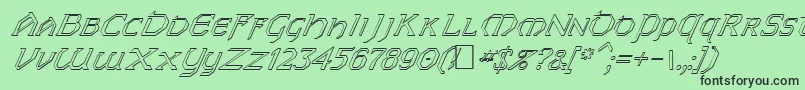 FzJazzy313DItalic Font – Black Fonts on Green Background