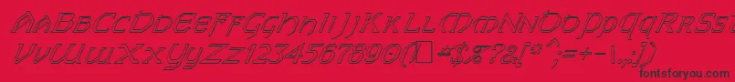 FzJazzy313DItalic Font – Black Fonts on Red Background