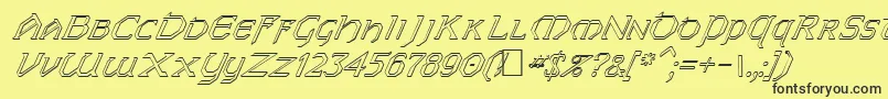 FzJazzy313DItalic Font – Black Fonts on Yellow Background