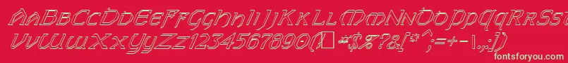 FzJazzy313DItalic Font – Green Fonts on Red Background