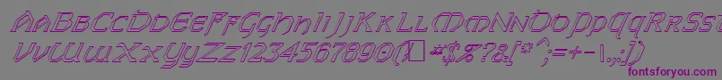 FzJazzy313DItalic Font – Purple Fonts on Gray Background