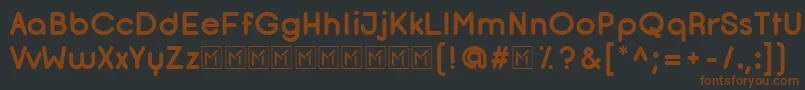 OpificioBoldRounded-fontti – ruskeat fontit mustalla taustalla