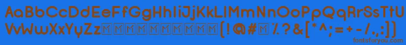 Подробнее о шрифте OpificioBoldRounded Шрифт OpificioBoldRounded – коричневые шрифты на синем фоне