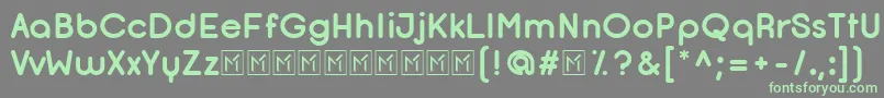OpificioBoldRounded-fontti – vihreät fontit harmaalla taustalla
