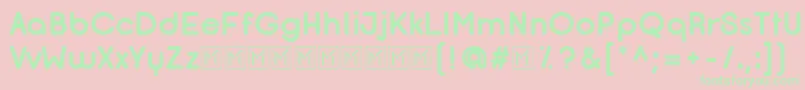 OpificioBoldRounded Font – Green Fonts on Pink Background