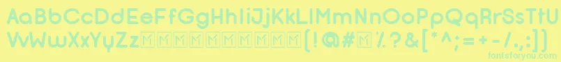 OpificioBoldRounded Font – Green Fonts on Yellow Background