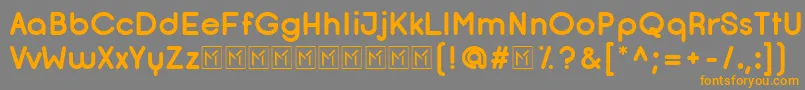 OpificioBoldRoundedフォントについての詳細 フォントOpificioBoldRounded – オレンジの文字は灰色の背景にあります。