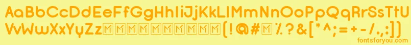 OpificioBoldRounded Font – Orange Fonts on Yellow Background