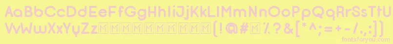 OpificioBoldRounded Font – Pink Fonts on Yellow Background