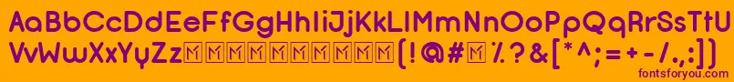 OpificioBoldRounded Font – Purple Fonts on Orange Background