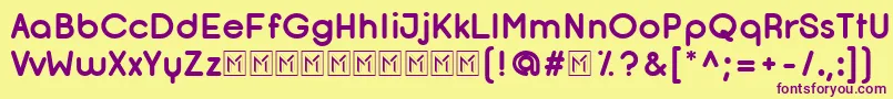 More about OpificioBoldRounded Font OpificioBoldRounded Font – Purple Fonts on Yellow Background
