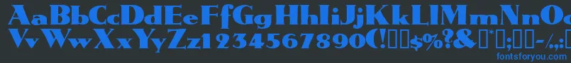 Tatiodisplayssk Font – Blue Fonts on Black Background