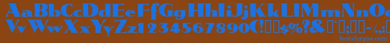 Tatiodisplayssk Font – Blue Fonts on Brown Background