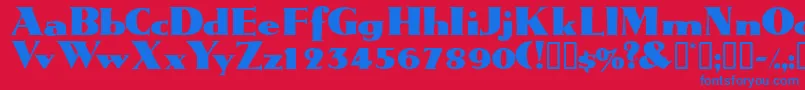 Tatiodisplayssk Font – Blue Fonts on Red Background