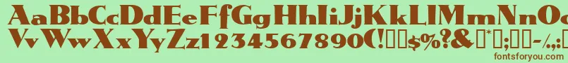 Tatiodisplayssk Font – Brown Fonts on Green Background