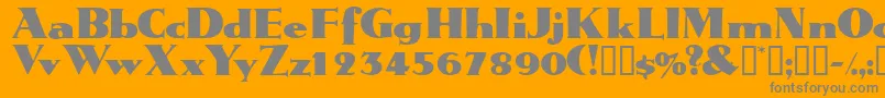 Tatiodisplayssk Font – Gray Fonts on Orange Background