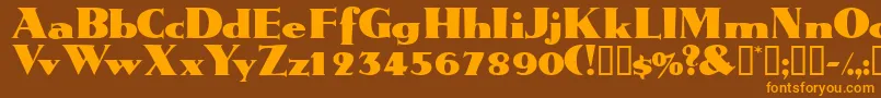Tatiodisplayssk Font – Orange Fonts on Brown Background