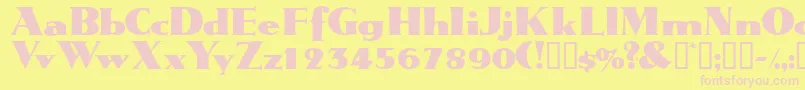 Tatiodisplayssk Font – Pink Fonts on Yellow Background