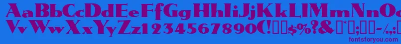 Tatiodisplayssk Font – Purple Fonts on Blue Background