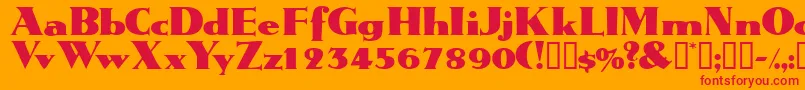 Tatiodisplayssk Font – Red Fonts on Orange Background