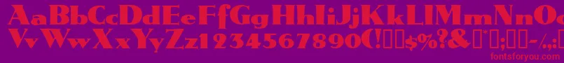 Tatiodisplayssk Font – Red Fonts on Purple Background