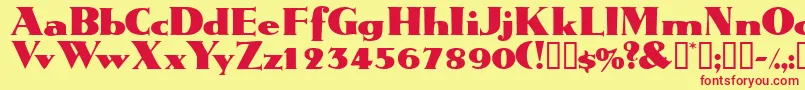 Tatiodisplayssk Font – Red Fonts on Yellow Background