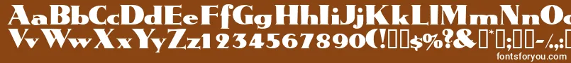 Tatiodisplayssk Font – White Fonts on Brown Background