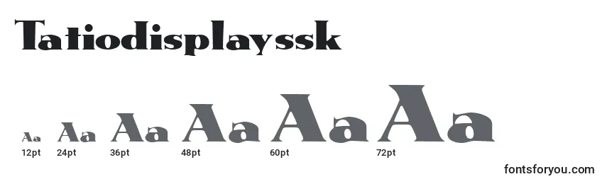 Размеры шрифта Tatiodisplayssk