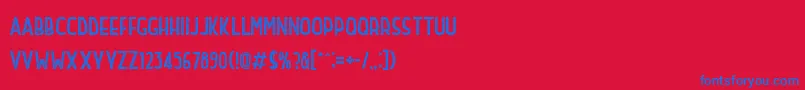 Northernhighwayrough Font – Blue Fonts on Red Background