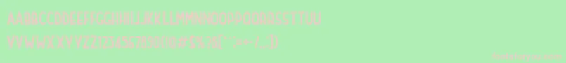 Northernhighwayrough Font – Pink Fonts on Green Background