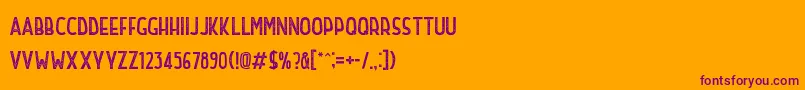 Northernhighwayrough Font – Purple Fonts on Orange Background