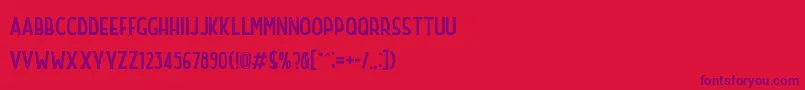 Northernhighwayrough Font – Purple Fonts on Red Background