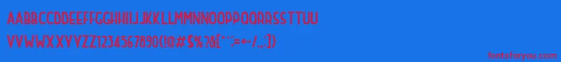 Northernhighwayrough Font – Red Fonts on Blue Background