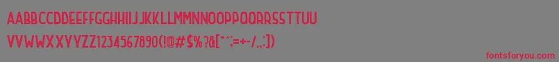 Northernhighwayrough Font – Red Fonts on Gray Background
