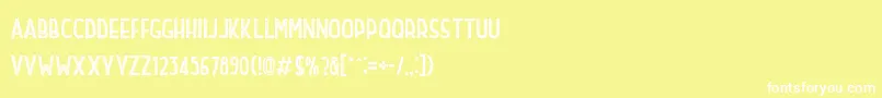 Northernhighwayrough Font – White Fonts on Yellow Background