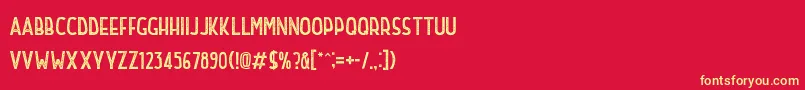 Northernhighwayrough Font – Yellow Fonts on Red Background