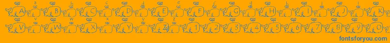 LmsWhaleOfAFont Font – Blue Fonts on Orange Background