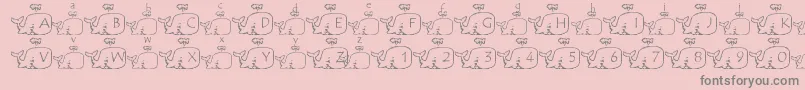LmsWhaleOfAFont Font – Gray Fonts on Pink Background