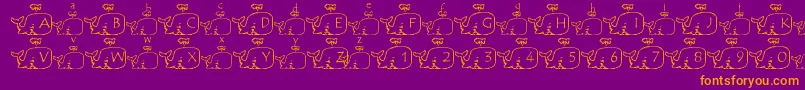 LmsWhaleOfAFont Font – Orange Fonts on Purple Background