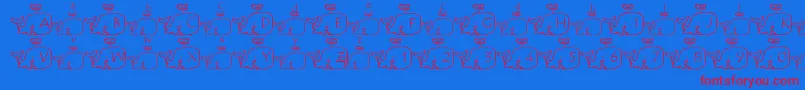 LmsWhaleOfAFont Font – Red Fonts on Blue Background