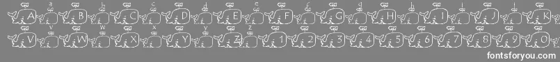 LmsWhaleOfAFont-fontti – valkoiset fontit harmaalla taustalla