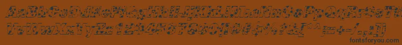 CowSpotsItalic-Schriftart – Schwarze Schriften auf braunem Hintergrund