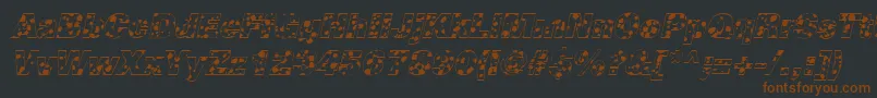 CowSpotsItalic Font – Brown Fonts on Black Background