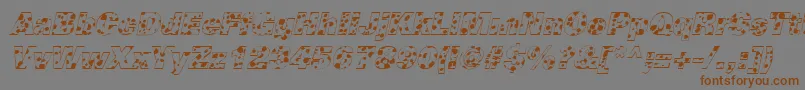 CowSpotsItalic Font – Brown Fonts on Gray Background