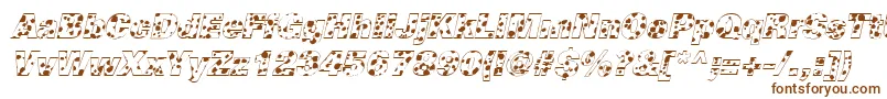 CowSpotsItalic Font – Brown Fonts on White Background