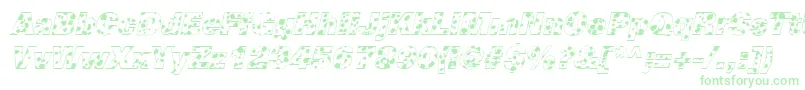 CowSpotsItalic Font – Green Fonts on White Background